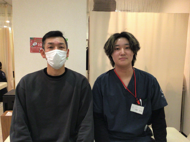 交通事故によるストレートネック・反り腰・めまいが和らぎ、大変感謝しております