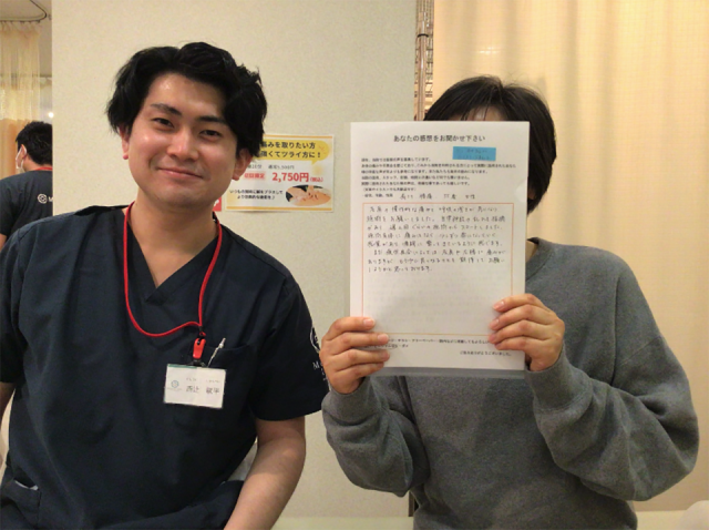 慢性的な左肩痛み・腰痛が徐々に楽になってきています