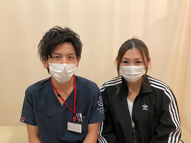 交通事故に遭い通い始め、調子が悪い所を伝えると、丁寧に施術してくれたため体が楽になりました