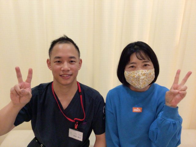 通い続けることで手のしびれ・痛みが楽になり、こちらに来院して本当によかったです