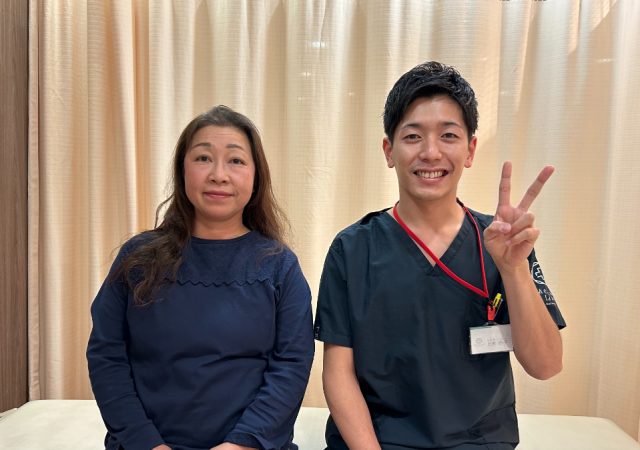 初回で動かなかった足首の痛みが引き、かなり楽になりました