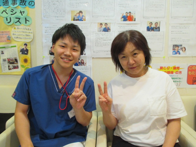 病院で変わらなかった骨折後の肩のこわばりが、ソフトタッチな施術なのにこんなに治るなんてビックリです！