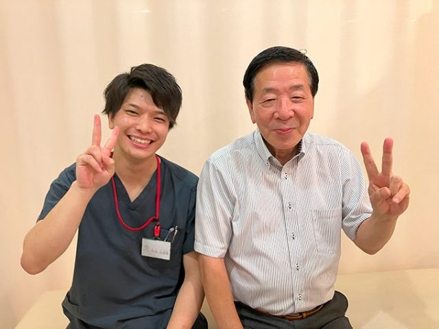 施術後は腰痛が良くなり、屈んで靴が履けたのにはびっくりしました