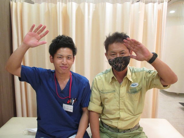 五十肩で左腕が上がらなかったのが、どんどん可動域が広がりビックリしています