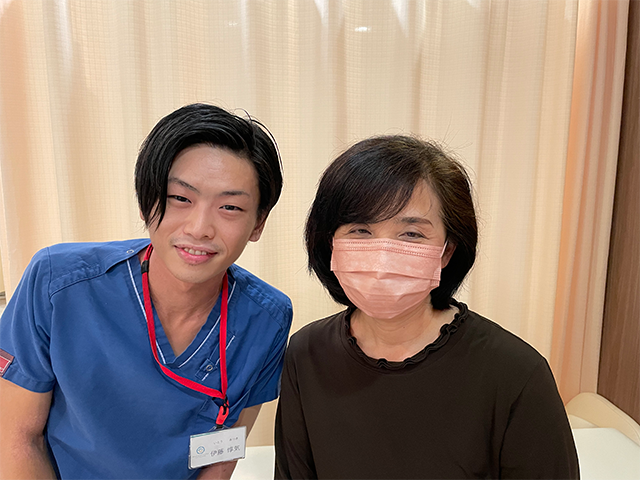 来る度に、テニス肘の症状が良くなっている実感があり、痛みが楽になります