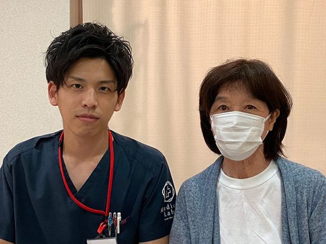 最初は不安でしたが、4回目で足の痛みが緩和し、以前のような生活が出来るようになりました